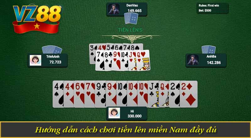 Hướng dẫn cách chơi tiến lên miền Nam đầy đủ