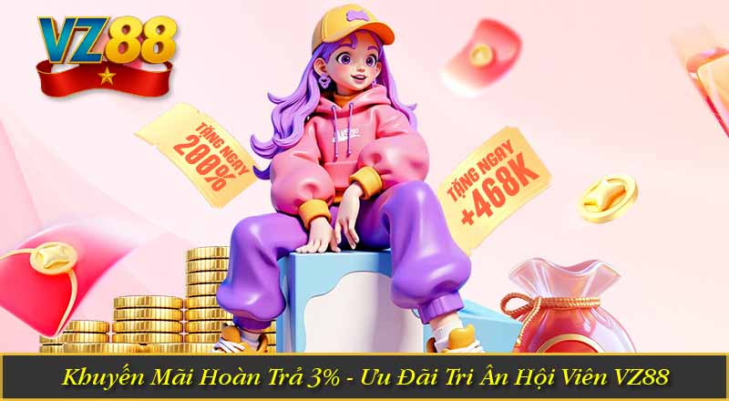 Khuyến Mãi Hoàn Trả 3% - Ưu Đãi Tri Ân Hội Viên VZ88